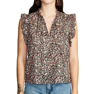 BB DAKOTA x STEVE MADDEN Ditsy Floral Flutter Top NWT